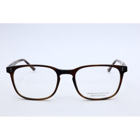 New Pro-Design Denmark 4789 5522 Havana Square Eyeglasses Clear Lenses 52mm - Picture 2 of 7
